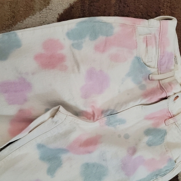 Universal Thread High Rise Vintage Straight Crop Tie Dye Jean - Picture 7 of 10